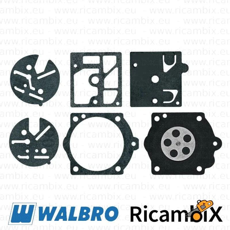 Kit membrane motosega Homelite 350 P - Rif. Orig. Carburatore A-122527-A - kit originale Walbro