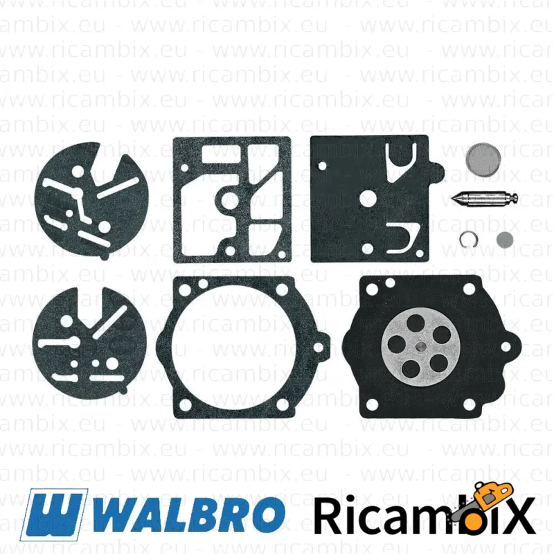 Kit riparazione carburatore motosega Homelite 150 Auto - Rif. Orig. Carburatore A-69957-B - kit originale Walbro