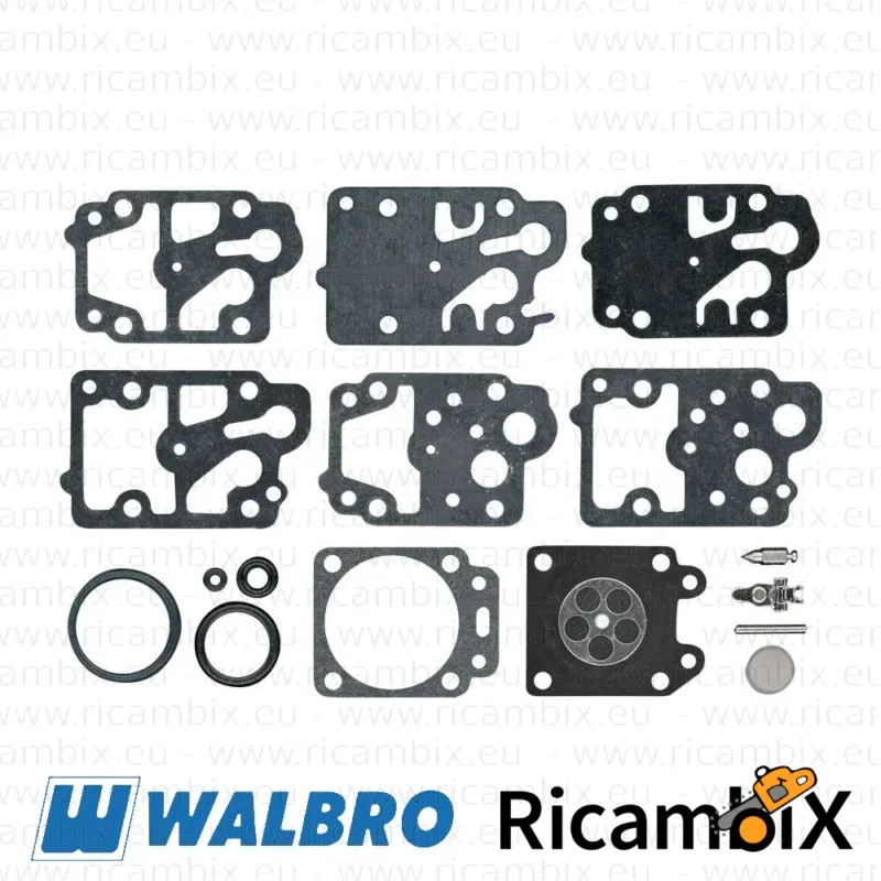 Kit riparazione carburatore tagliasiepi Robin EC 02 - Rif. Orig. Carburatore 510-605-1000 - kit originale Walbro