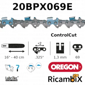 Catena Motosega OREGON ControlCut 20BPX069E | 16" - 40 cm | .325" x 1.3 mm | 69 maglie