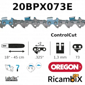 Catena Motosega OREGON ControlCut 20BPX073E | 18" - 45 cm | .325" x 1.3 mm | 73 maglie