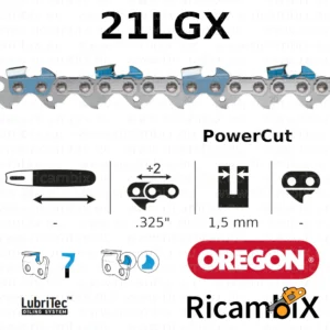 Catena Motosega OREGON PowerCut 21LGX | .325" x 1.5 mm | su misura