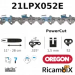 Catena Motosega OREGON PowerCut 21LPX052E | 11" - 28 cm | .325" x 1.5 mm | 52 maglie