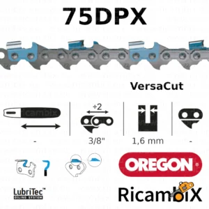 Catena Motosega OREGON VersaCut 75DPX | 3/8" x 1.6 mm | su misura