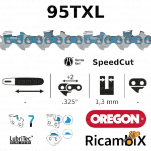 Catena Motosega OREGON SpeedCut 95TXL | .325" narrow kerf x 1.3 mm | su misura