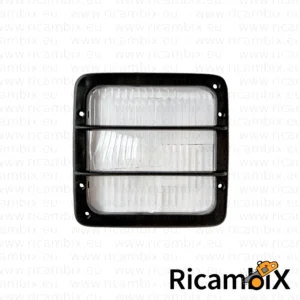 Cornice nera con vetro per fanale quadrato